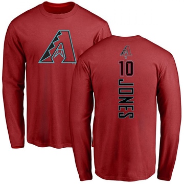 Men's Arizona Diamondbacks Adam Jones ＃10 Backer Long Sleeve T-Shirt - Red