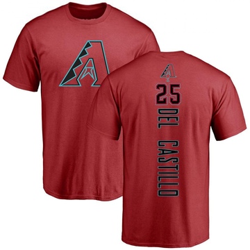 Men's Arizona Diamondbacks Adrian Del Castillo ＃25 Backer T-Shirt - Red