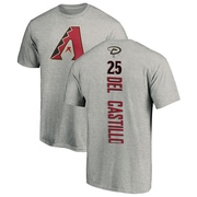 Men's Arizona Diamondbacks Adrian Del Castillo ＃25 Backer T-Shirt Ash