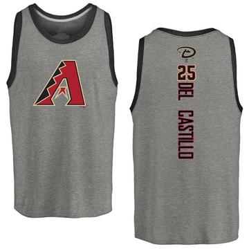 Men's Arizona Diamondbacks Adrian Del Castillo ＃25 Backer Tank Top Ash