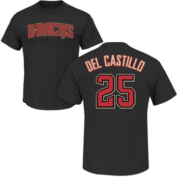 Men's Arizona Diamondbacks Adrian Del Castillo ＃25 Roster Name & Number T-Shirt - Black