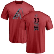 Men's Arizona Diamondbacks A.J. Puk ＃33 Backer T-Shirt - Red