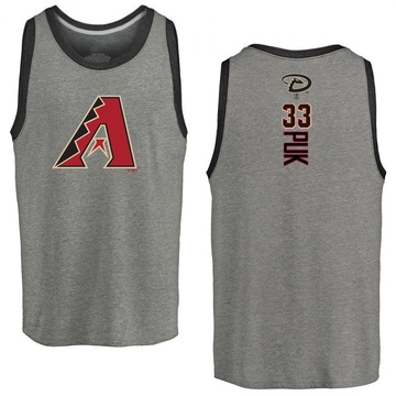 Men's Arizona Diamondbacks A.J. Puk ＃33 Backer Tank Top Ash