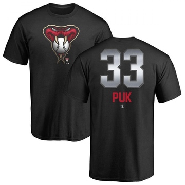 Men's Arizona Diamondbacks A.J. Puk ＃33 Midnight Mascot T-Shirt - Black