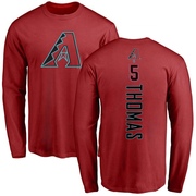 Men's Arizona Diamondbacks Alek Thomas ＃5 Backer Long Sleeve T-Shirt - Red