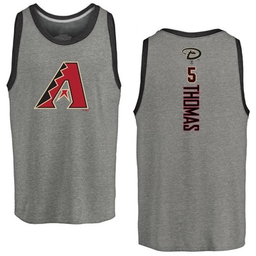 Men's Arizona Diamondbacks Alek Thomas ＃5 Backer Tank Top Ash