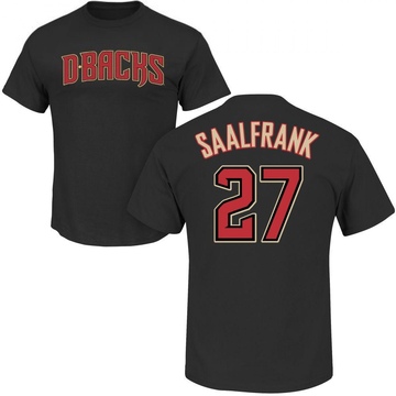 Men's Arizona Diamondbacks Andrew Saalfrank ＃27 Roster Name & Number T-Shirt - Black