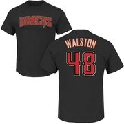 Men's Arizona Diamondbacks Blake Walston ＃48 Roster Name & Number T-Shirt - Black