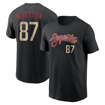 Men's Arizona Diamondbacks Blake Walston ＃87 City Connect Name & Number T-Shirt - Black