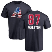 Men's Arizona Diamondbacks Blake Walston ＃87 Name and Number Banner Wave T-Shirt - Navy