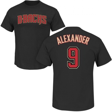 Men's Arizona Diamondbacks Blaze Alexander ＃9 Roster Name & Number T-Shirt - Black