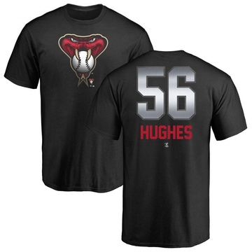 Men's Arizona Diamondbacks Brandon Hughes ＃56 Midnight Mascot T-Shirt - Black