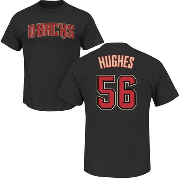 Men's Arizona Diamondbacks Brandon Hughes ＃56 Roster Name & Number T-Shirt - Black