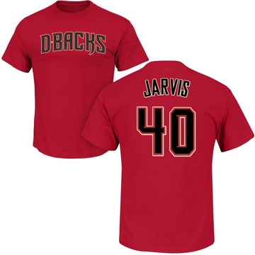 Men's Arizona Diamondbacks Bryce Jarvis ＃40 Roster Name & Number T-Shirt Crimson