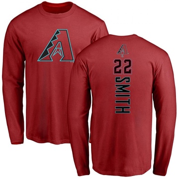 Men's Arizona Diamondbacks Caleb Smith ＃22 Backer Long Sleeve T-Shirt - Red