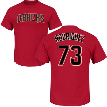 Men's Arizona Diamondbacks Chris Rodriguez ＃73 Roster Name & Number T-Shirt Crimson