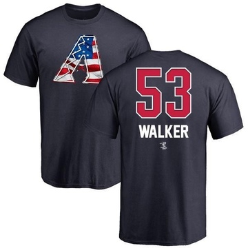 Men's Arizona Diamondbacks Christian Walker ＃53 Name and Number Banner Wave T-Shirt - Navy