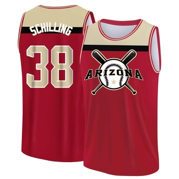 Men's Arizona Diamondbacks Curt Schilling ＃38 Legend Baseball Tank Top - Red/Yellow