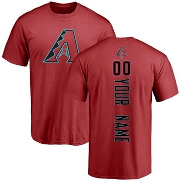 Men's Arizona Diamondbacks Custom ＃00 Backer T-Shirt - Red