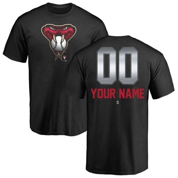 Men's Arizona Diamondbacks Custom ＃00 Midnight Mascot T-Shirt - Black