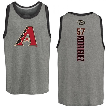 Men's Arizona Diamondbacks Eduardo Rodriguez ＃57 Backer Tank Top Ash