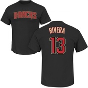 Men's Arizona Diamondbacks Emmanuel Rivera ＃13 Roster Name & Number T-Shirt - Black