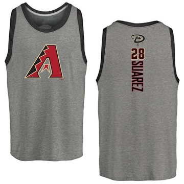 Men's Arizona Diamondbacks Eugenio Suarez ＃28 Backer Tank Top Ash