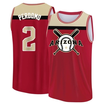 Men's Arizona Diamondbacks Geraldo Perdomo ＃2 Legend Baseball Tank Top - Red/Yellow