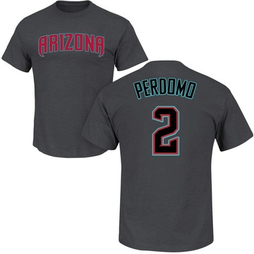 Men's Arizona Diamondbacks Geraldo Perdomo ＃2 Roster Name & Number T-Shirt - Charcoal