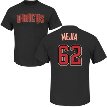 Men's Arizona Diamondbacks Humberto Mejia ＃62 Roster Name & Number T-Shirt - Black