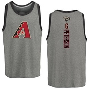 Men's Arizona Diamondbacks Jace Peterson ＃6 Backer Tank Top Ash