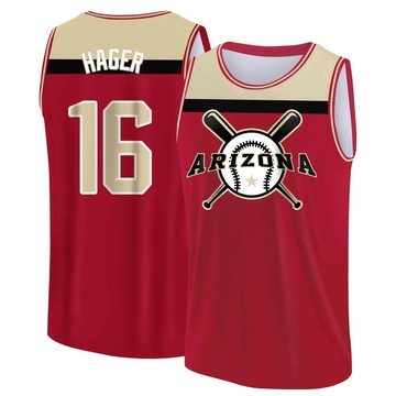 Men's Arizona Diamondbacks Jake Hager ＃16 Legend Baseball Tank Top - Red/Yellow