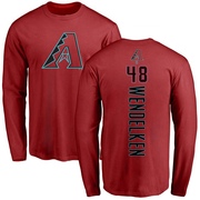 Men's Arizona Diamondbacks J.B. Wendelken ＃48 Backer Long Sleeve T-Shirt - Red