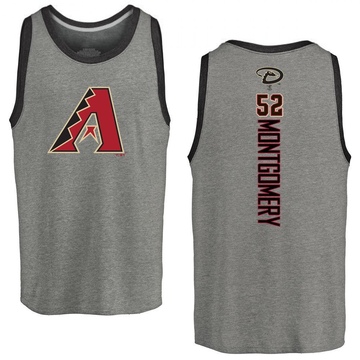 Men's Arizona Diamondbacks Jordan Montgomery ＃52 Backer Tank Top Ash