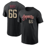 Men's Arizona Diamondbacks Jose Ruiz ＃66 City Connect Name & Number T-Shirt - Black