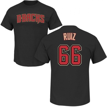 Men's Arizona Diamondbacks Jose Ruiz ＃66 Roster Name & Number T-Shirt - Black