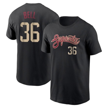 Men's Arizona Diamondbacks Josh Bell ＃36 City Connect Name & Number T-Shirt - Black