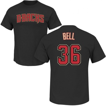 Men's Arizona Diamondbacks Josh Bell ＃36 Roster Name & Number T-Shirt - Black