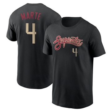 Men's Arizona Diamondbacks Ketel Marte ＃4 City Connect Name & Number T-Shirt - Black