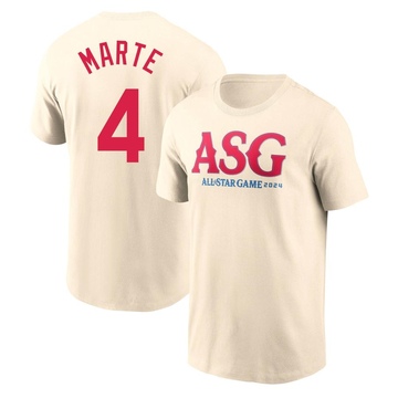 Men's Arizona Diamondbacks Ketel Marte ＃4 Game 2024 All-Star Collection Legend T-Shirt - Cream