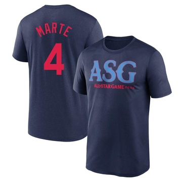 Men's Arizona Diamondbacks Ketel Marte ＃4 Game 2024 All-Star Collection Legend T-Shirt - Navy