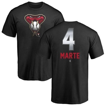 Men's Arizona Diamondbacks Ketel Marte ＃4 Midnight Mascot T-Shirt - Black