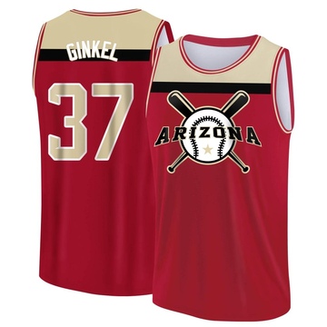 Men's Arizona Diamondbacks Kevin Ginkel ＃37 Legend Baseball Tank Top - Red/Yellow