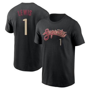 Men's Arizona Diamondbacks Kyle Lewis ＃1 City Connect Name & Number T-Shirt - Black
