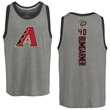 Men's Arizona Diamondbacks Madison Bumgarner ＃40 Backer Tank Top Ash