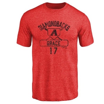 Men's Arizona Diamondbacks Mark Grace ＃17 Base Runner T-Shirt - Red