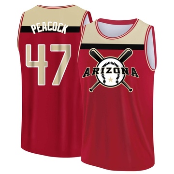 Men's Arizona Diamondbacks Matt Peacock ＃47 Legend Baseball Tank Top - Red/Yellow