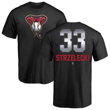 Men's Arizona Diamondbacks Peter Strzelecki ＃33 Midnight Mascot T-Shirt - Black