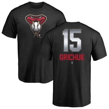 Men's Arizona Diamondbacks Randal Grichuk ＃15 Midnight Mascot T-Shirt - Black