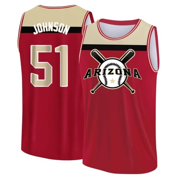 Men's Arizona Diamondbacks Randy Johnson ＃51 Legend Baseball Tank Top - Red/Yellow